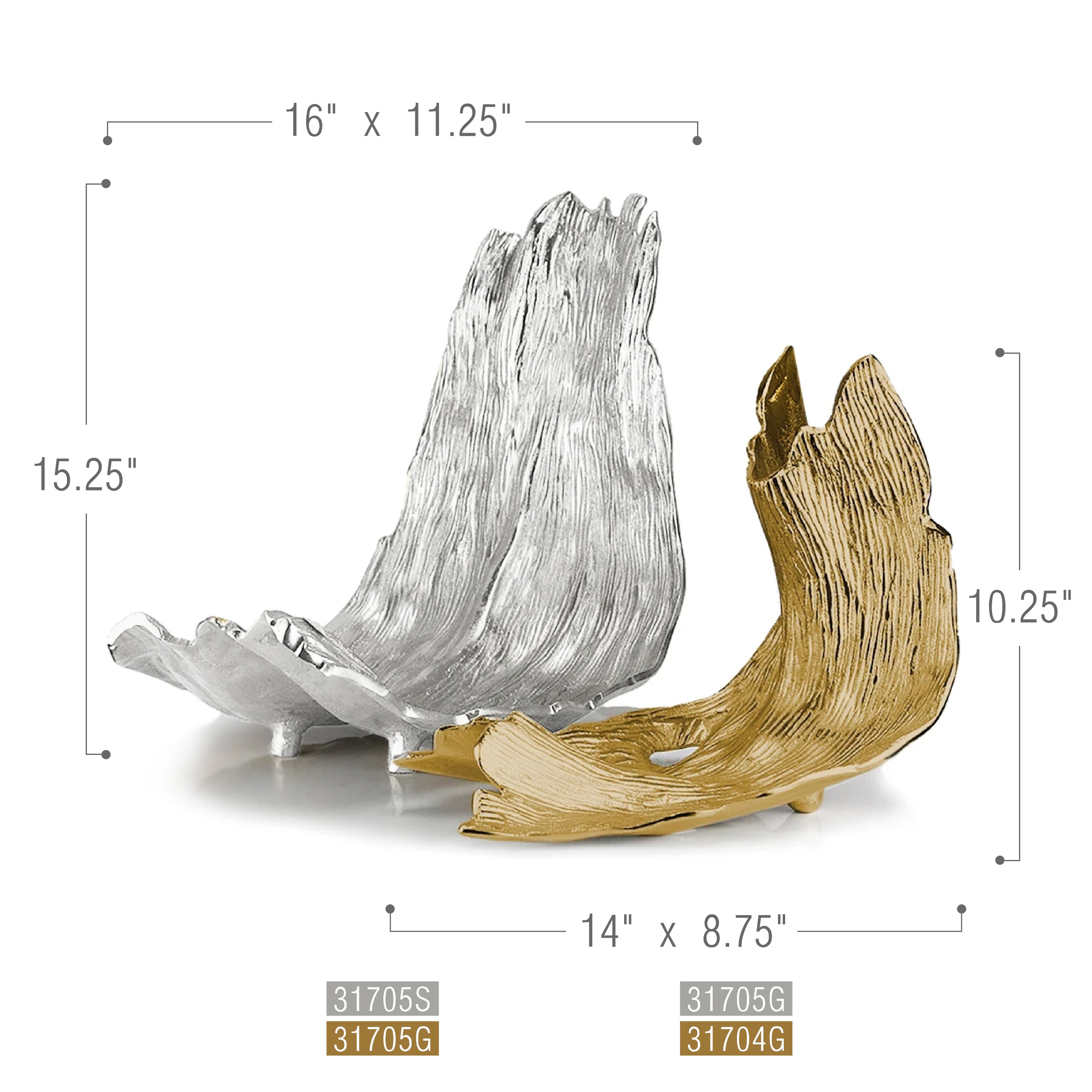 Sculpture de vague dorée