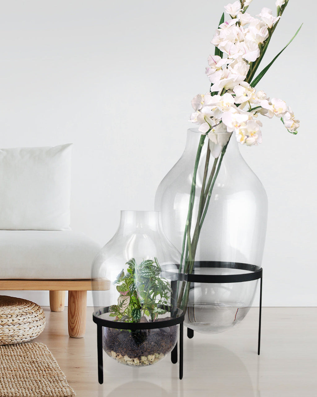 Vase de sol en verre