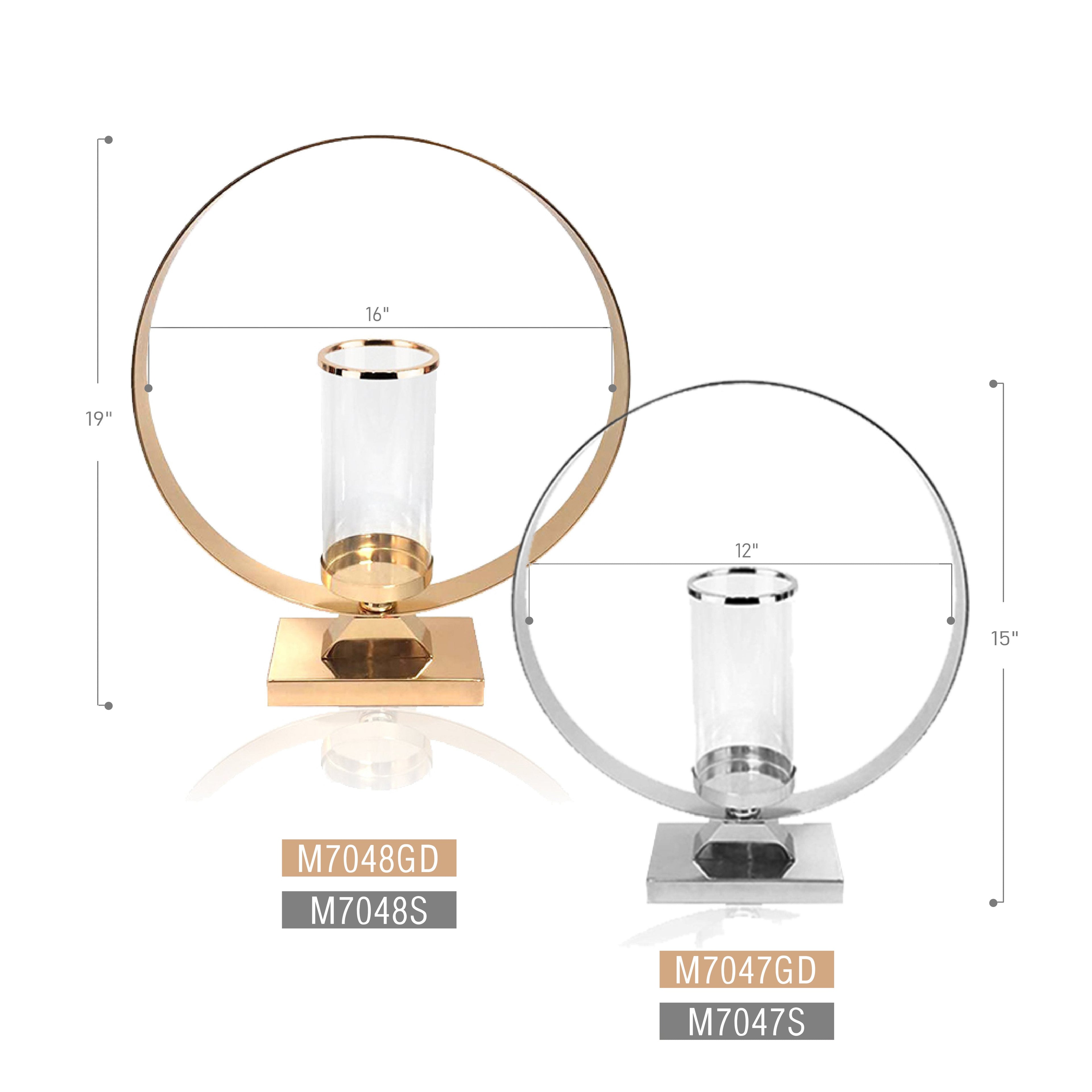 Bougeoir tempête sur support métallique