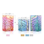 Vase rectangulaire en verre irisé