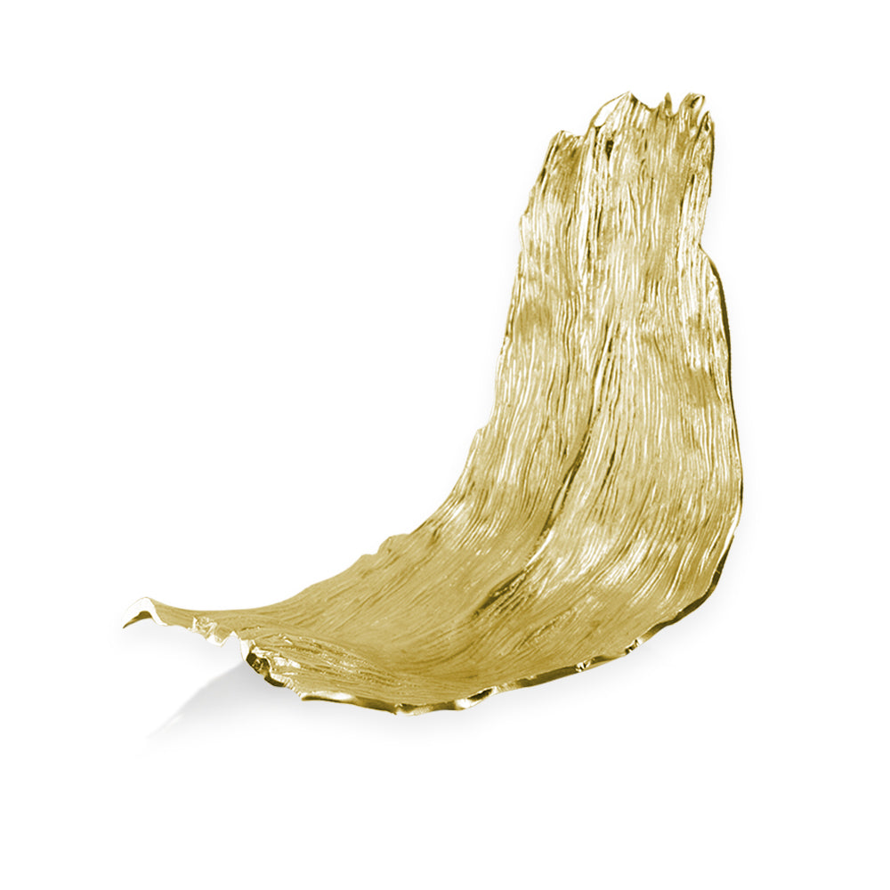 Sculpture de vague dorée