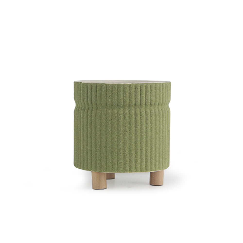 Pot trépied rainuré