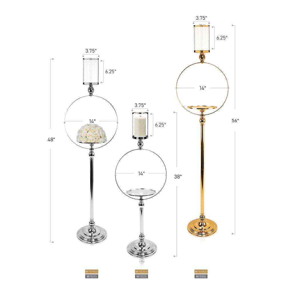 Support à bougie de sol Halo