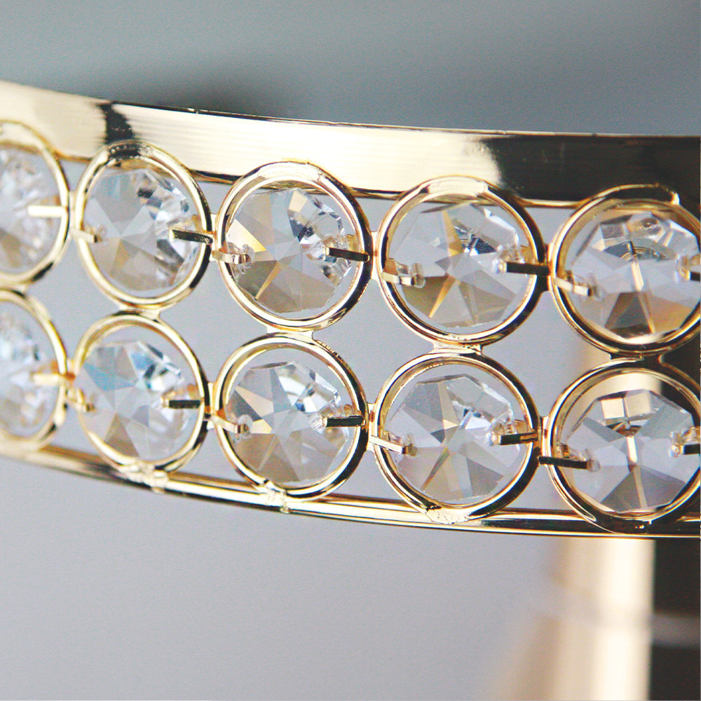 Plateau de service à gâteaux en cristal à double étage