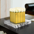 Vase carré en verre miroir