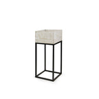 Jardinières en bois recyclé sur support métallique