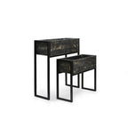 Jardinières en bois recyclé sur support métallique