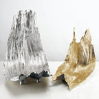 Sculpture de vague dorée