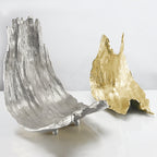 Sculpture de vague dorée