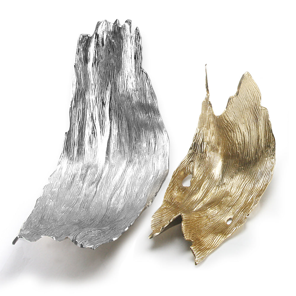 Sculpture de vague dorée