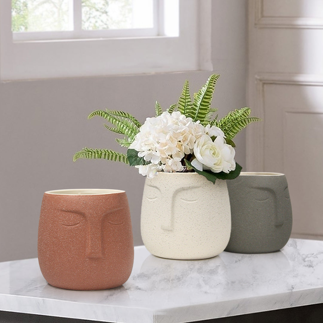 Pot et jardinière en céramique endormi