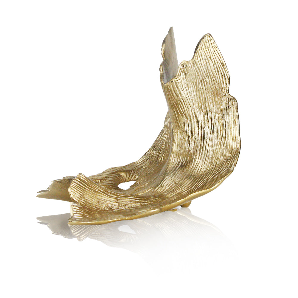 Sculpture de vague dorée