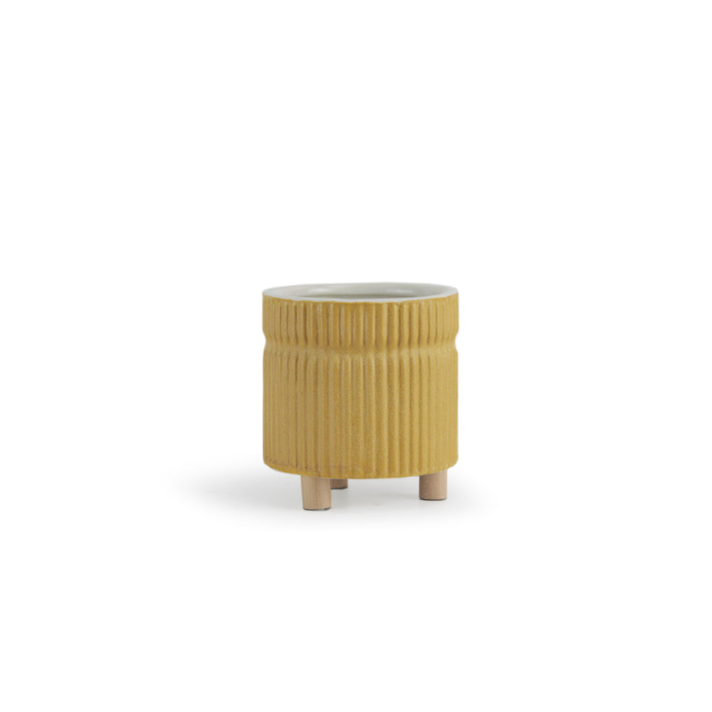 Pot trépied rainuré