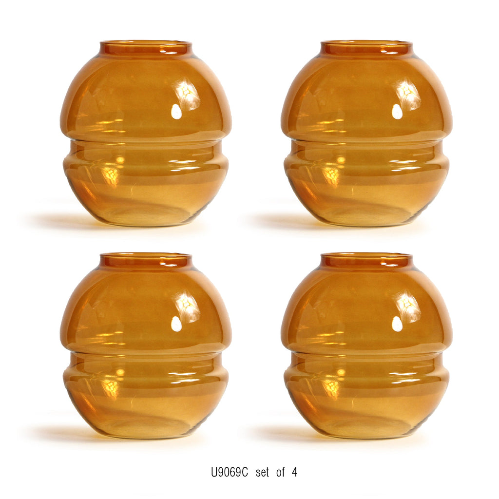 Vase à bourgeon globe (lot de 4) 