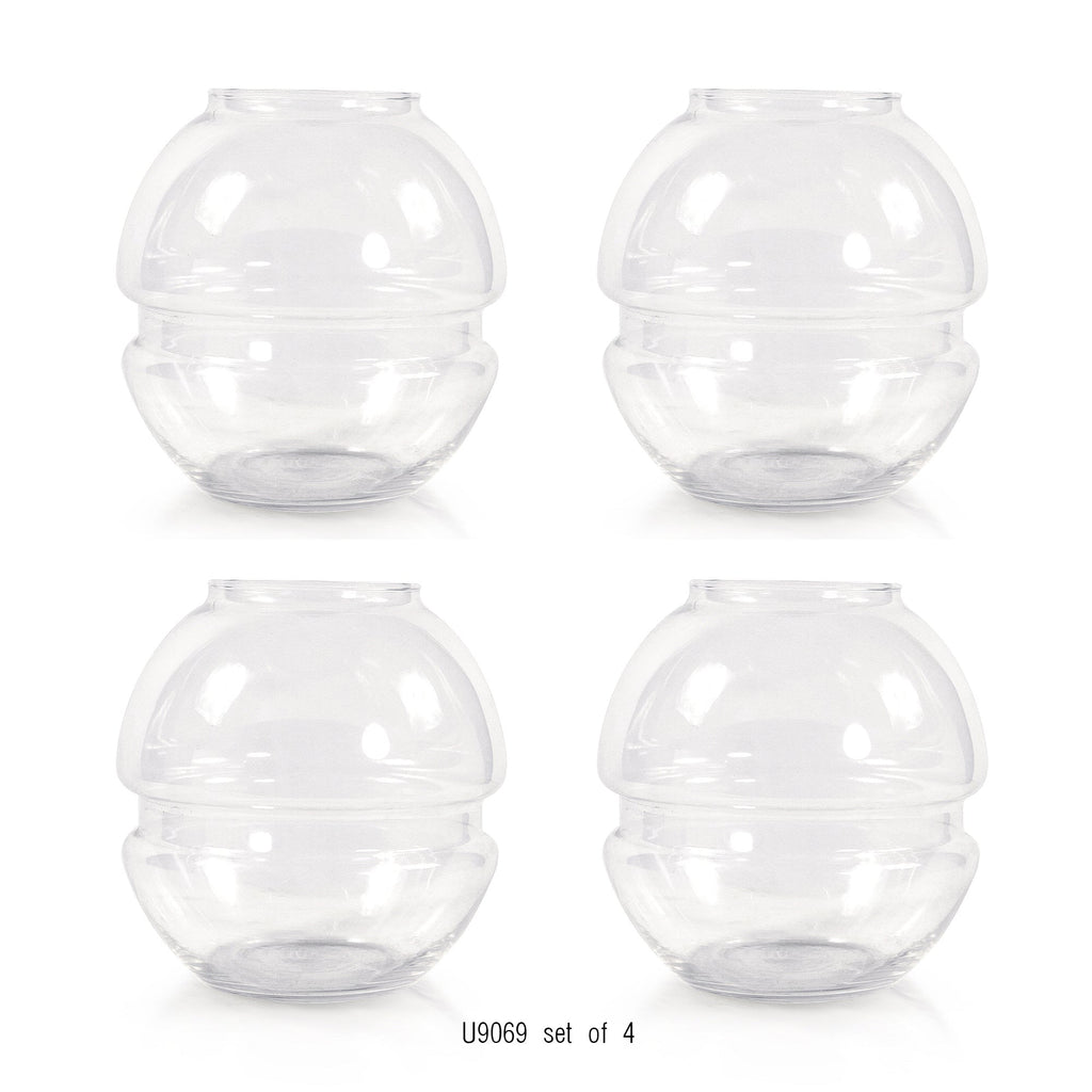 Vase à bourgeon globe (lot de 4) 