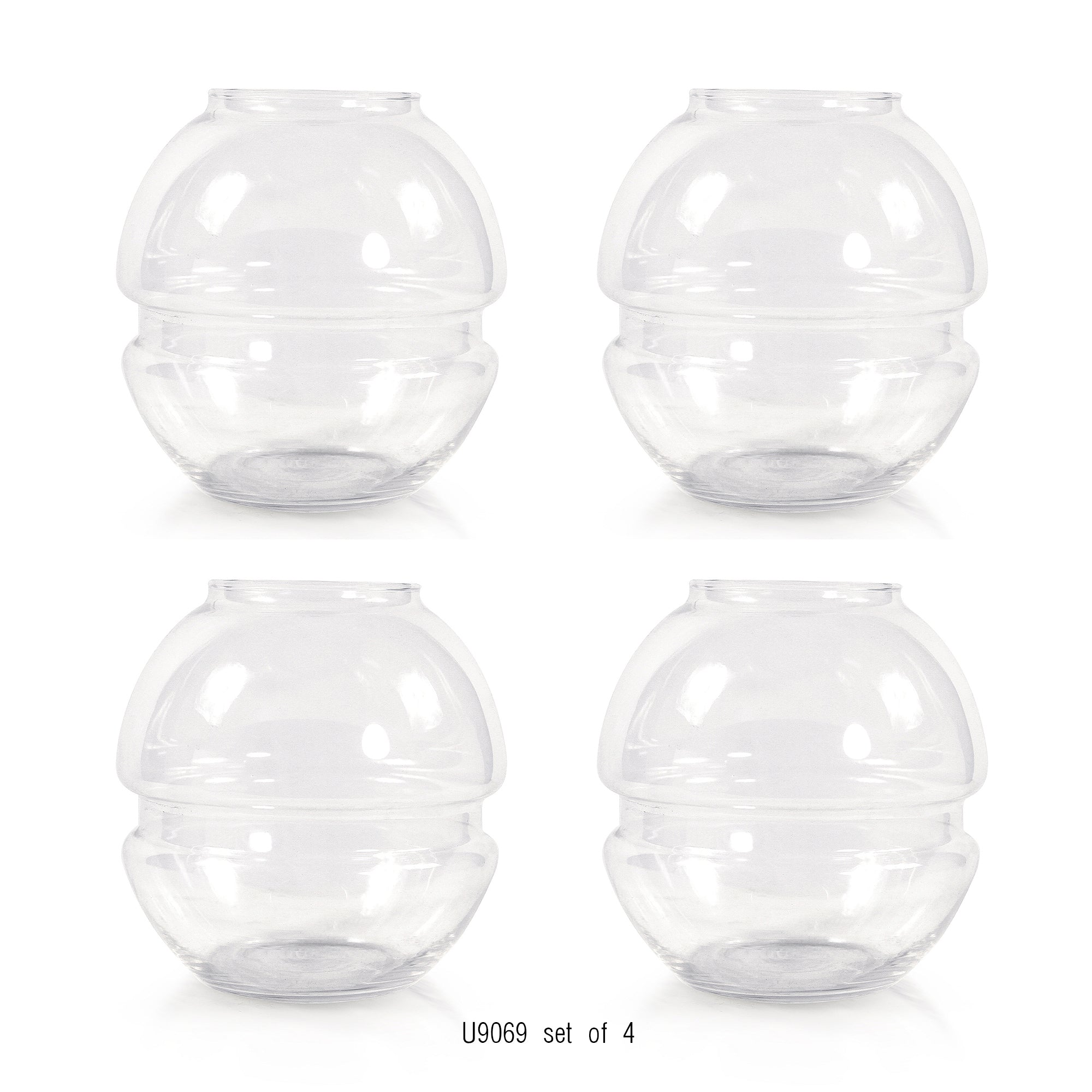 Vase à bourgeon globe (lot de 4) 