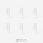 Bougeoirs ouragan en verre en forme de cheminée (lot de 6)