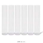 Bougeoir ouragan en verre plissé (lot de 6)