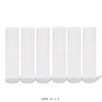 Bougeoir ouragan en verre plissé (lot de 6)