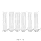 Bougeoir ouragan en verre plissé (lot de 6)