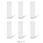 Bougeoir ouragan en verre plissé (lot de 6)