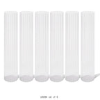 Bougeoir ouragan en verre plissé (lot de 6)