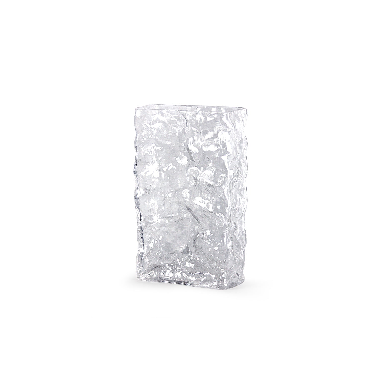 Vase rectangulaire en verre Glacial