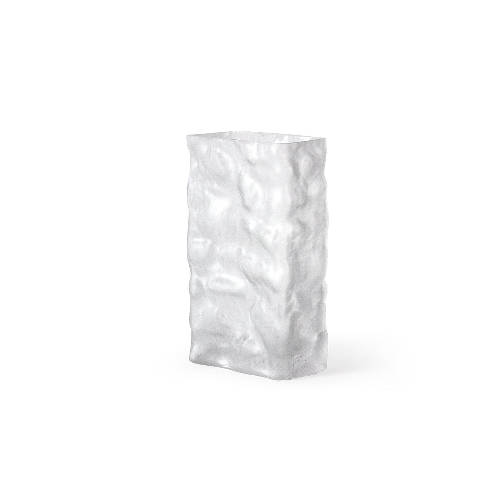 Vase rectangulaire en verre Glacial