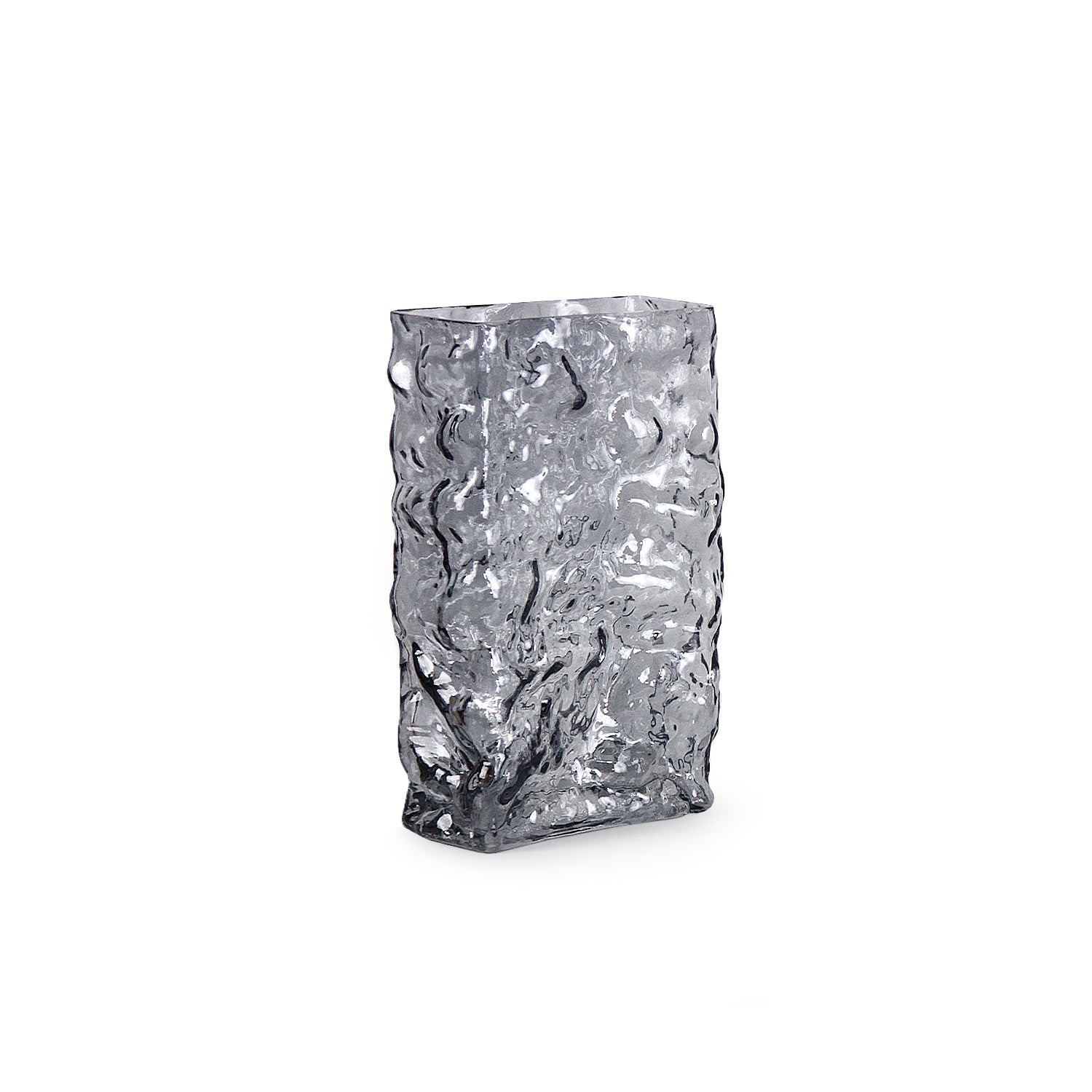 Vase rectangulaire en verre Glacial