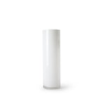 Vase cylindrique en verre blanc multicouche