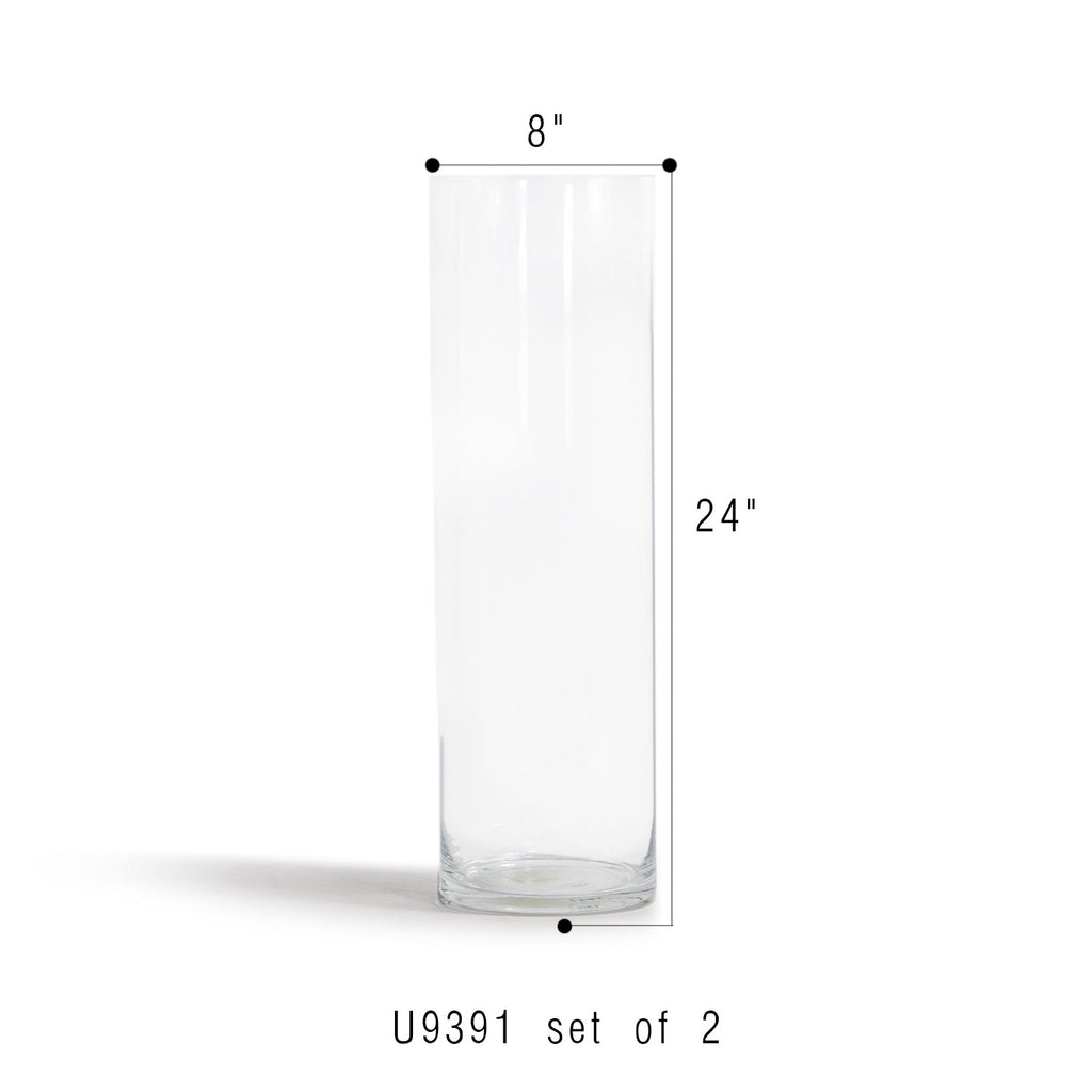 Cylindre en verre de qualité supérieure (lot de 2)
