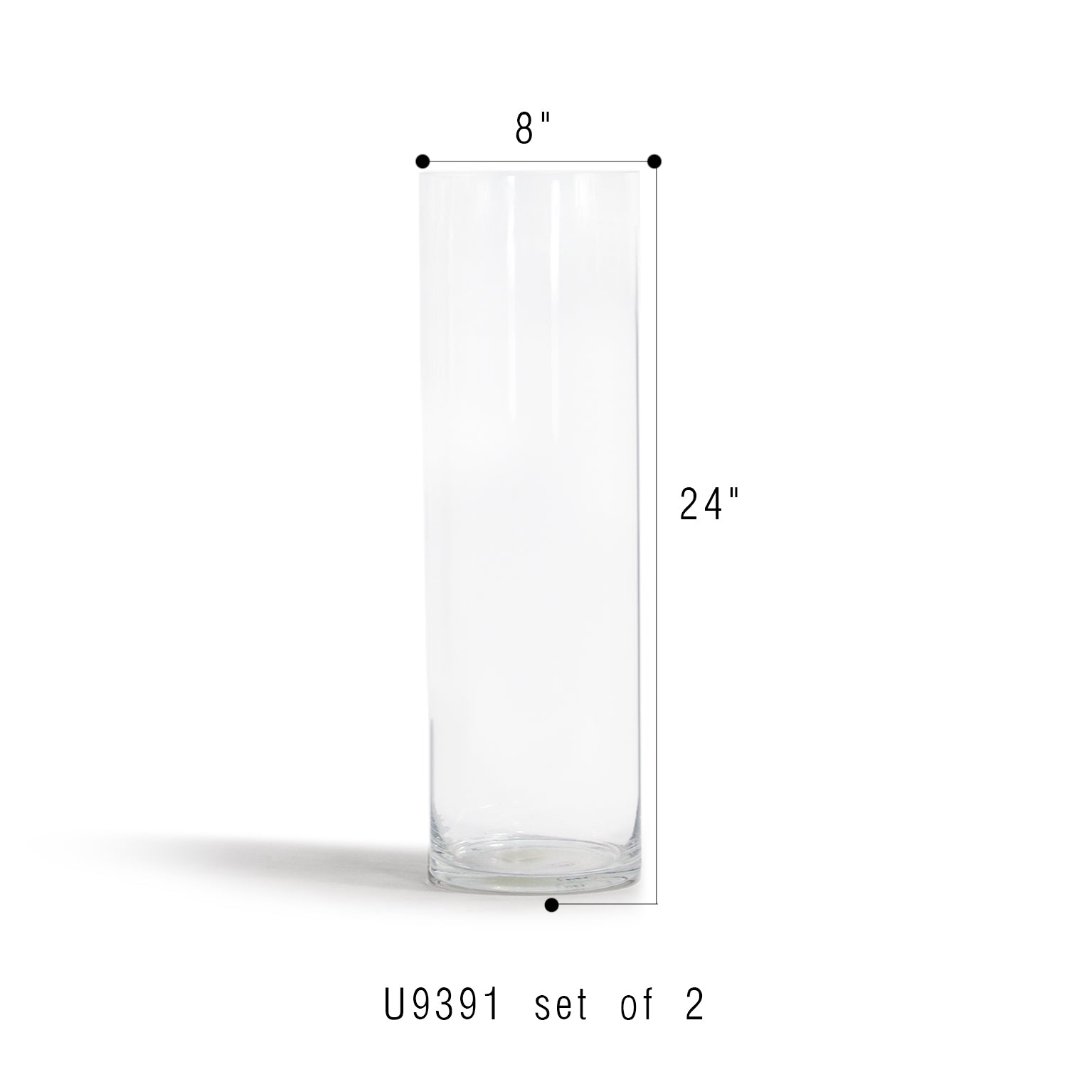 Cylindre en verre de qualité supérieure (lot de 2)