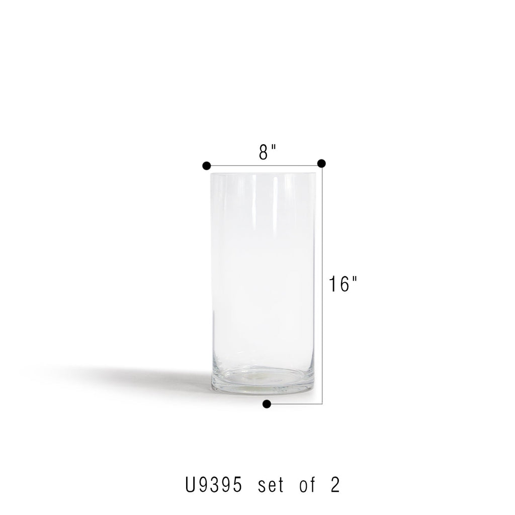 Cylindre en verre de qualité supérieure (lot de 2)