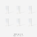 Bougeoirs ouragan en verre en forme de cheminée (lot de 6)