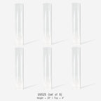 Bougeoirs ouragan en verre en forme de cheminée (lot de 6)