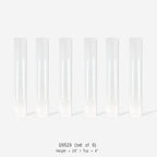 Bougeoirs ouragan en verre en forme de cheminée (lot de 6)