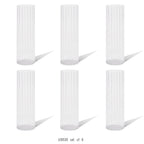 Bougeoir ouragan en verre plissé (lot de 6)