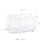 Vase ovale en verre (lot de 2) 