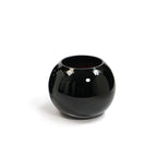 Vase bulle en verre noir