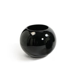 Vase bulle en verre noir