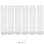 Bougeoir ouragan en verre plissé (lot de 6)