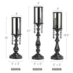 Bougeoir en cristal noir