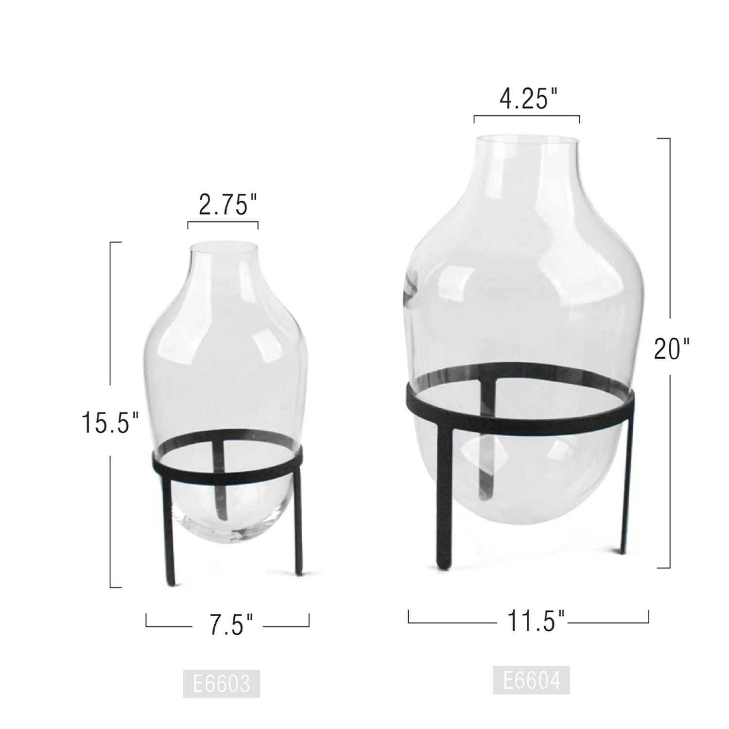 Vase de sol en verre