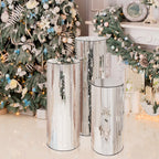 Colonne/piédestal cylindrique à effet miroir