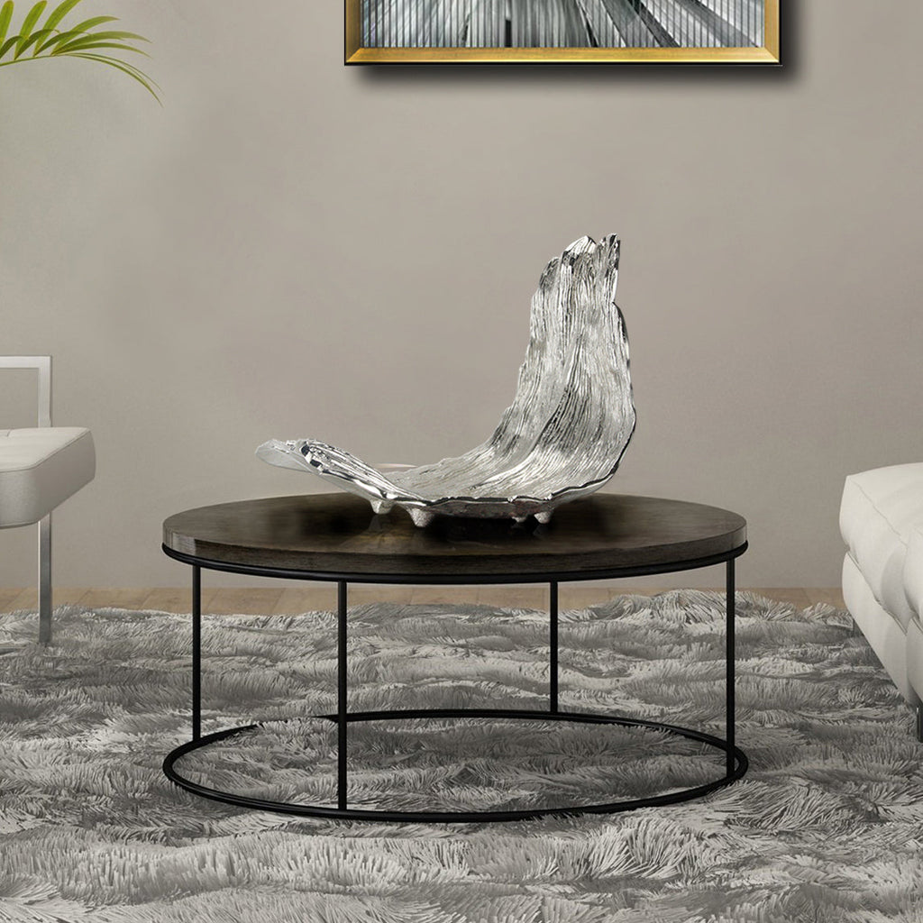 Sculpture de vague dorée