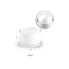 Vase cylindrique en verre blanc multicouche