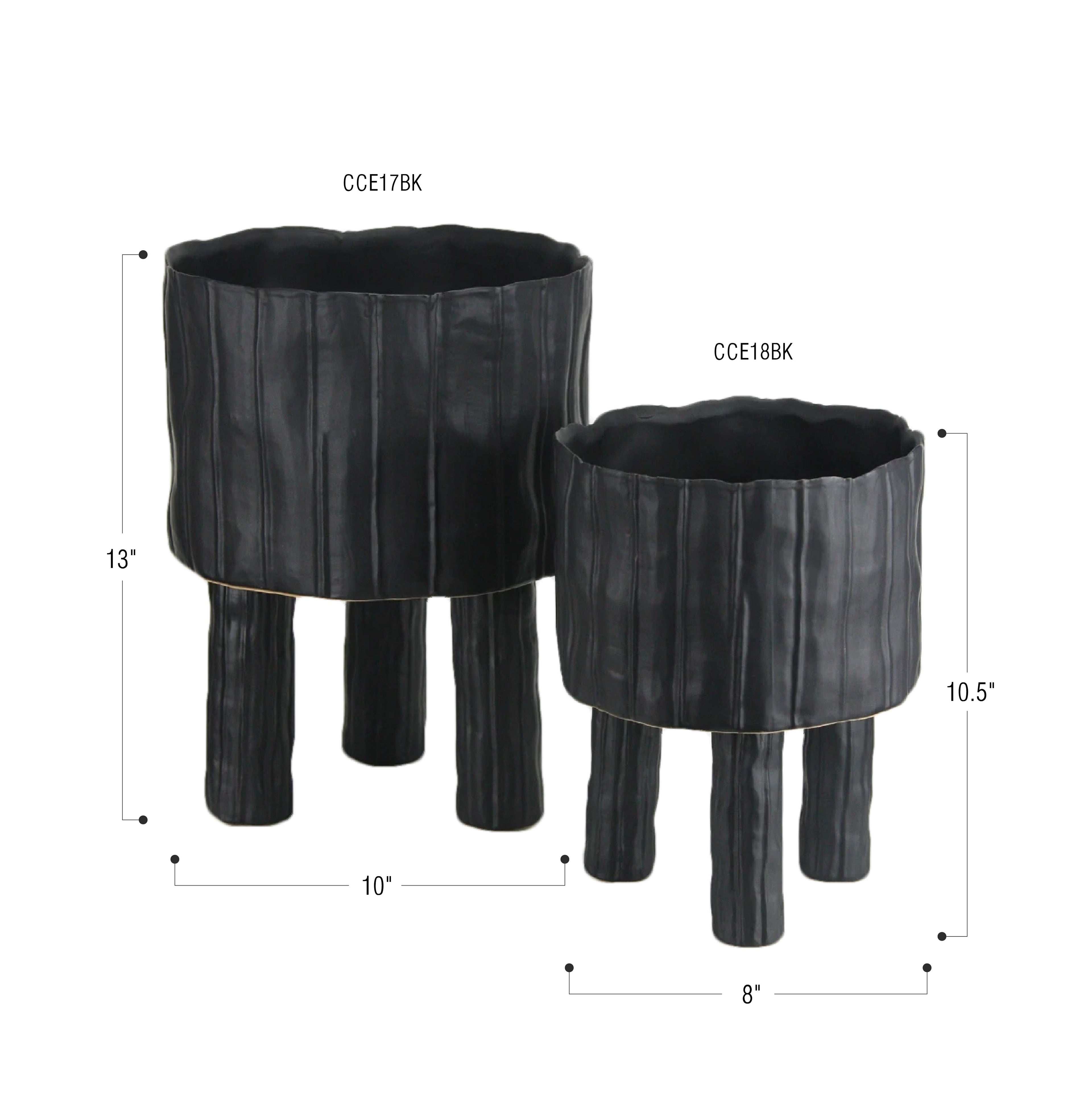 Jardinières en forme de jambe de Capricorne