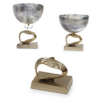 Centre de table Cosmos en verre et aluminium