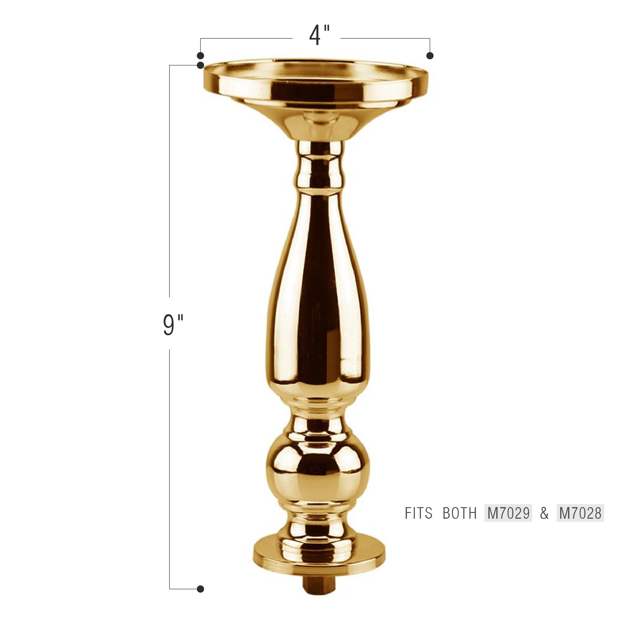 Candélabre à 5 branches en cristal et pétales