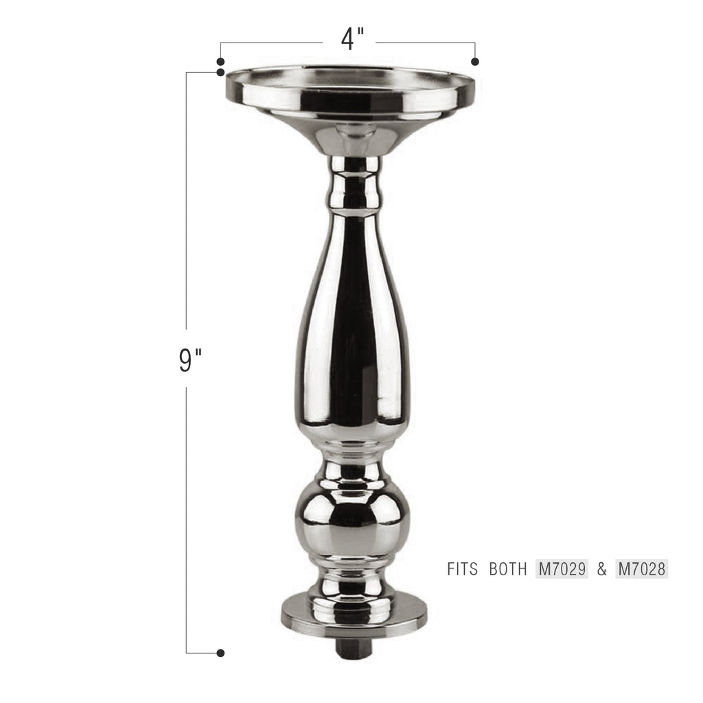 Candélabre à 5 branches en cristal et pétales
